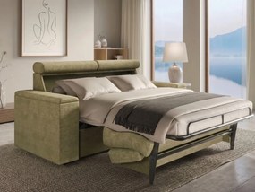 Sofa - kanapa do spania Volta 160x200 cm, z pojemnikami, materacem i stelażem włoskim
