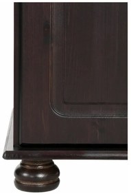 Ciemnobrązowa wysoka komoda z sekretarzykiem 107x39 cm Mette – Støraa