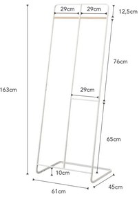 Biały metalowy stojak na ubrania Tower – YAMAZAKI
