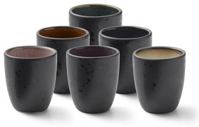 Czarne filiżanki zestaw 6 szt. na espresso ceramiczne 100 ml Gastro Black/Mix – Bitz