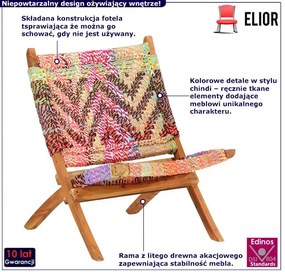 Składane krzesło w stylu chindi - Axon 5X