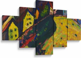 Obraz - Vasily Kandinsky, Houses at Murnau, reprodukcje (125x70 cm)