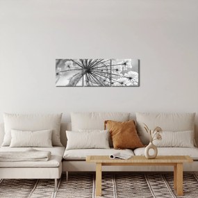 Obraz - Kwiat w zimie (z zegarem) (90x30 cm)