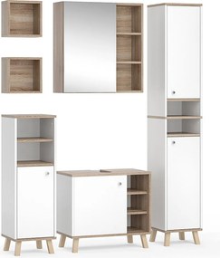 Zestaw mebli łazienkowych biały 62x32x54 senyo