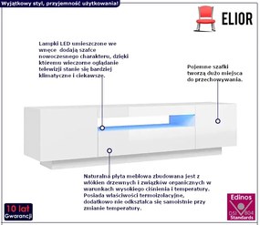 Szafka Rtv Biały Połysk Lironi 3X