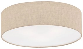 Beżowa lampa sufitowa z tekstylnym kloszem ø 40 cm Thor – Fischer &amp; Honsel