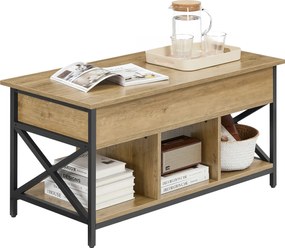 Stolik kawowy, Ława, podnoszony blat, schowki - artisan -LCT202B88V1