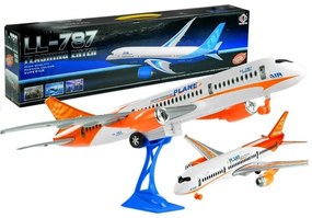 Samolot pasażerski biały friction podstawka 65 cm
