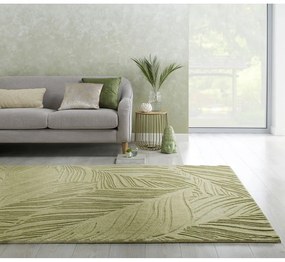 Zielony wełniany dywan 200x290 cm Lino Leaf – Flair Rugs