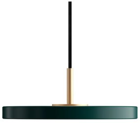 Ciemnozielona lampa wisząca LED z metalowym kloszem ø 15 cm Asteria Micro – UMAGE