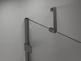 Mexen Lunar-B drzwi prysznicowe uchylne lewe 140 cm, transparent, gun metal - 832S-140-050-95-00-L
