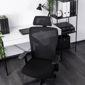 Ergonomiczny fotel biurowy z tkaniny membranowej i siatki Spiral
