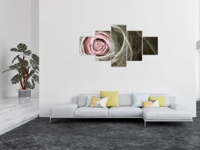 Obraz - Abstrakcyjny róż jasnoróżowy (125x70 cm)