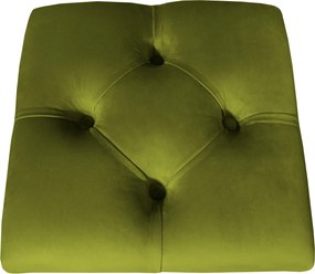 Pufa CHESTERFIELD tkanina Welur loft ławka podnóżek metal : Kolor Stelaża - Czarny , Kolor tkaniny - VELVET - BL75, Typ tkaniny - Velvet
