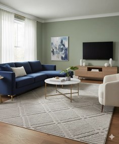 Dywan nowoczesny 3D Arc Romby szary 120 cm x 170 cm