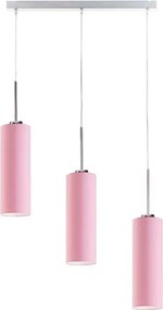 Lampa z podłużnymi kloszami na chromowanym stelażu - K1-T86