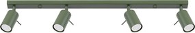 Lampa Sufitowa Nowoczesny Ring, Stal - 4 Źródło - L.81 X H.17 Cm - Zielony Oliwkowy