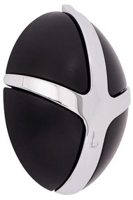 Czarny/w kolorze srebra z połyskiem ścienny plastikowy haczyk Tick – Spinder Design