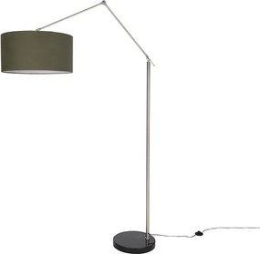 Lampa podłogowa czarna regulowana z zielonym kloszem 50 cm - Editor