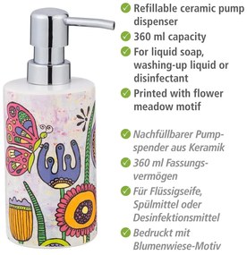 Ceramiczny dozownik do mydła 360 ml Rollin'Art Full Bloom – Wenko