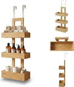 Bambusowy wieszak łazienkowy na drzwi RANT, 74 cm