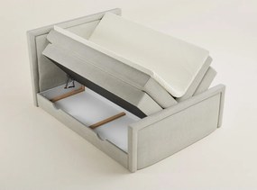 Kremowe łóżko kontynentalne ze schowkiem 160x200 cm Fresco – Maison de Rêve