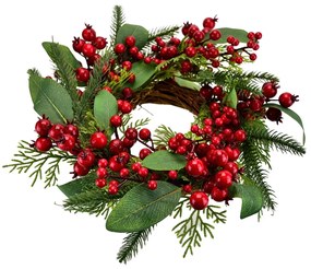 Wieniec świąteczny Jagody bzu, 30 cm