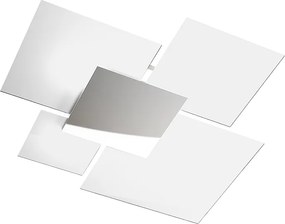 Nowoczesna lampa sufitowa 1088/90-BI Białe szkło 4xE27