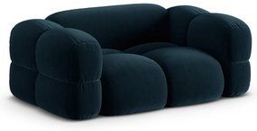 Ciemnoniebieska aksamitna sofa 180 cm Loretto – Cosmopolitan Design