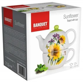 Banquet Dzbanek ceramiczny z kubkiem SUNFLOWER