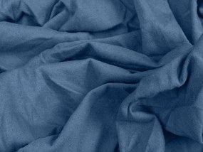 PrzytulneMieszkanie.pl Prześcieradło jersey z lycrą ciemnoniebieskie 90 x 200 cm