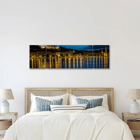 Obraz miasta nocą (170x50 cm)