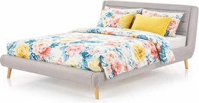 Szare łóżko na nóżkach H0-S79