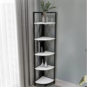 Metalowa półka narożna z drewna Insasi 5px