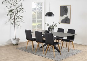Czarny stół z ceramicznym blatem Heaven 200x100