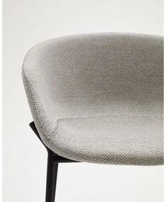 Jasnoszary hoker (wysokość siedziska 75 cm) Yvette – Kave Home
