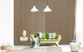 Drewniany panel akustyczny, 2400 x 600 mm, dąb bejcowany