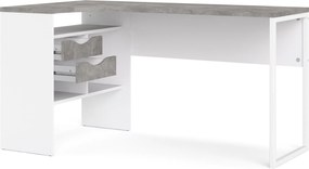 Biurko narożne Function 118 biały/beton