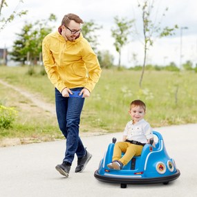 AIYAPLAY Dziecięcy autoscooter, obrót 360°, dla 3-5 lat, z pilotem, muzyką, Niebieski