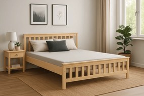 Łóżko MAICA 120 x 200 cm, sosna Stelaż: Ze stelażem listwowym rolowanym, Materac: Materac Coco Maxi 20 cm