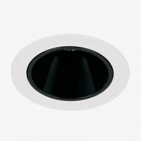 Downlight Led Wpuszczany Z Okrągłą Ramką Ø5 Cm Do Użytku Zewnętrznego, Wykonany Z Aluminium Luisiana Biała Ciepła 2700 K & Biały - Czarny & 3 W & 19º