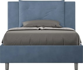 Łóżko bez stelaża tapicerowane 120x210 microfibra niebieski Appia