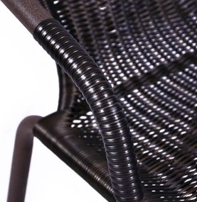 Zestaw mebli ogrodowych, 4 krzesła, szklany stół