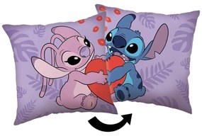 Polarowa poduszka dziecięca 40x40 cm Lilo and Stitch "Kiss" – Jerry Fabrics