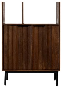 Brązowy regał z litego drewna mango 60x190x30 cm Sagara – Ixia