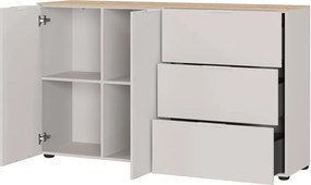 Kremowa komoda z matowym wykończeniem 151x98x40 cm Savoca – Germania