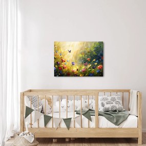 Obraz - Wiosenna łąka kwiatowa, malarstwo (70x50 cm)