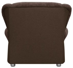 Ciemnobrązowy sztruksowy szezlong Lord – Ropez