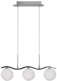 Lampa wisząca, szklane kule - Ramon 3 chrom