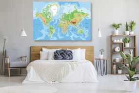 Obraz na korku klasyczna mapa świata